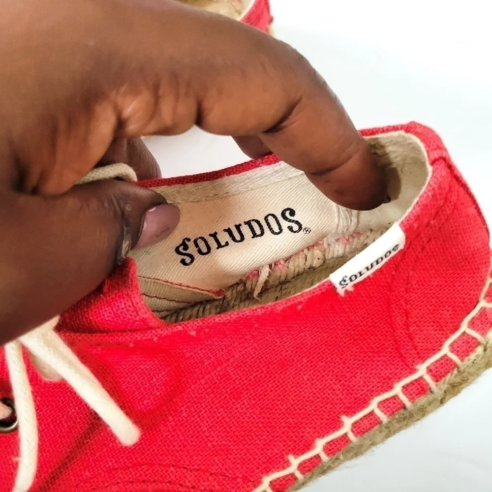 Soludos red lace
